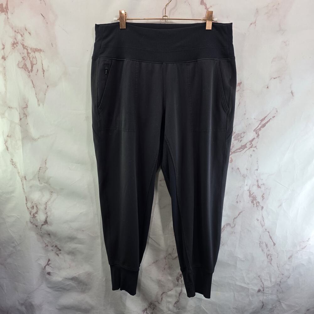 Athleta Pants Womens Large Black Venice Joggers Pull On Commuter Climbing Crop
